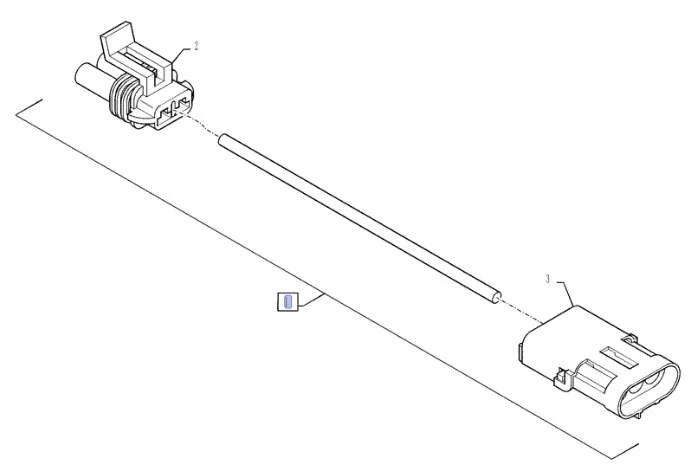 87651813 - Жгут проводов эл. датчика оборотов вала выходн. муфты ВОМ TGT8./Mg.